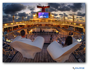 Located poolside on Lido Deck is the Carnival Glory's new 