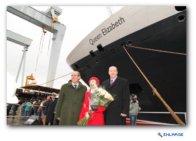 Queen Elizabeth's Maiden Voyage, now sold out, will depart on Tuesday 12 October 2010. This 13-night celebration will leave from the company's home port in Southampton (UK), and will call at Vigo, Lisbon, Cadiz, Las Palmas, Santa Cruz de Tenerife (overnight call) and Funchal. .
