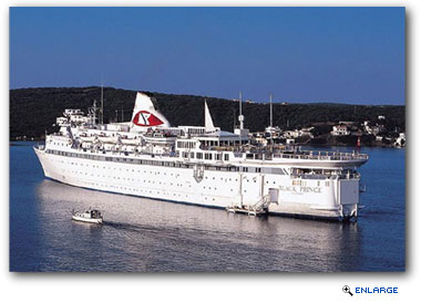 Aesthetically the Black Prince is not a very attractive ship. In fact some may say she's ugly. However clever photography in the Fred Olsen brochures, such as overhead images makes her look acceptable.