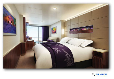 The Family Mini-Suites located on Deck 12 and 13 feature all the attributes of the Mini-Suite and are located in close proximity to the children's facilities, making it convenient and easy for families.