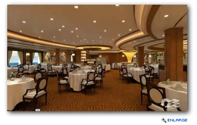 Princess Cruises today revealed more details about several of the main dining room and specialty restaurant options that will be available aboard Royal Princess 