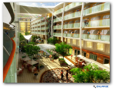 Elegant and lively, Central Park's central piazza will be the ship's 