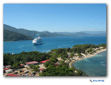 Royal Caribbean's decision to continue calling at Labadee while rescue and recovery operations continue 85 miles south in Port-Au-Prince has sparked strong debate across the Interne.