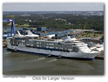 Royal Caribbean Floats Out Freedom of the Seas, World's Largest Cruise Ship