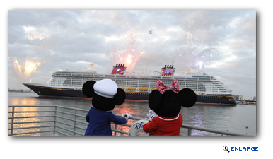 The newest Disney Cruise Line ship, the Disney Dream, sailed into its homeport of Port Canaveral, Fla., this morning after a 16-night trans-Atlantic voyage from Germany