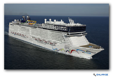 In Miami, the 4,100 passenger Norwegian Epic will continue her alternating seven-day Eastern and Western Caribbean cruises departing on Saturdays